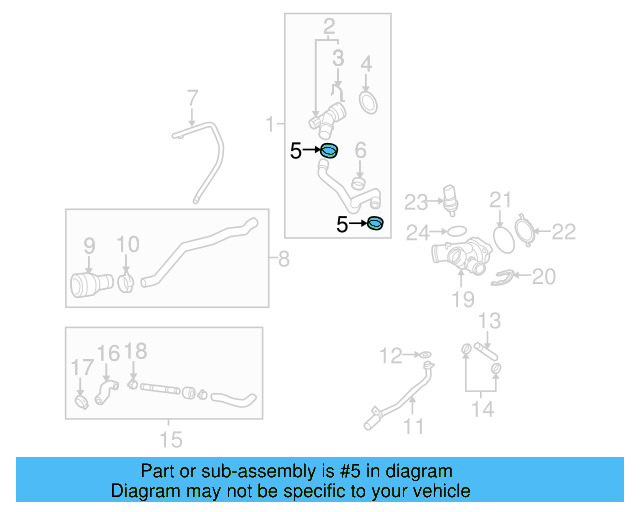 Lower Hose 1C0-122-051-Q - View 12
