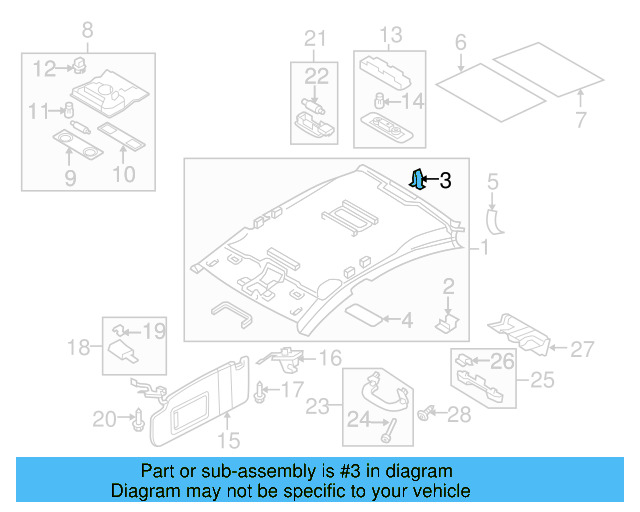 Upper Center Pillar Trim Clip 4B0-867-276-A - View 56