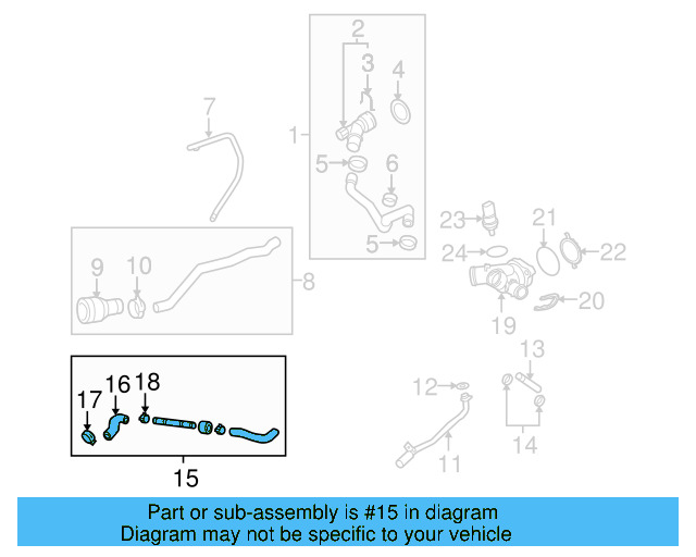 Water Inlet Pipe 07K-121-065-P - View 20
