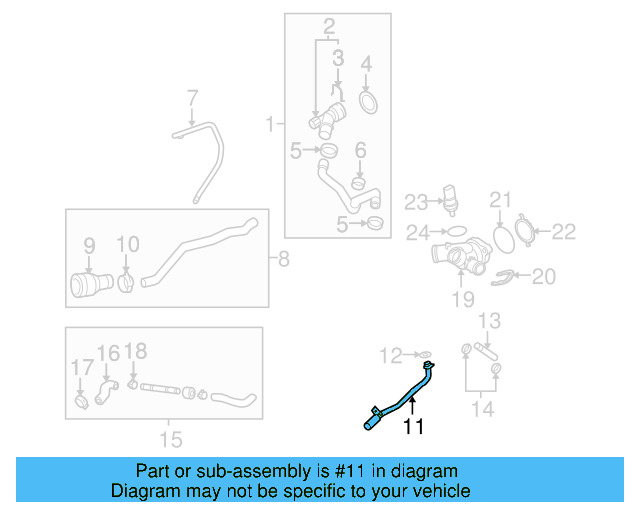 Overflow Hose 1C0-121-447-BF - View 12