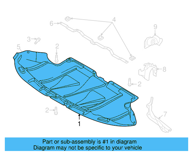 Front Deflector 3B0-825-235-B - View 4