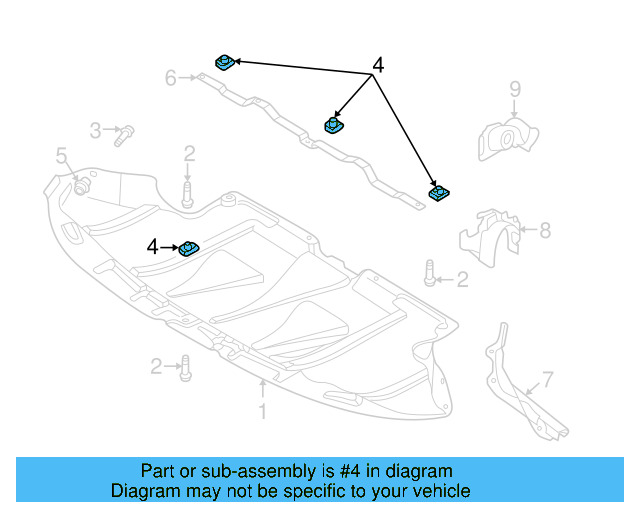 Front Deflector Nut 8D0-805-960 - View 6