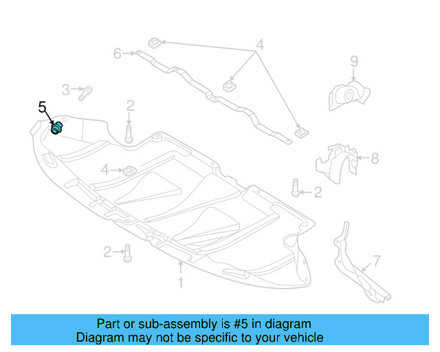 Front Deflector Nut 8D0-805-960 - View 36
