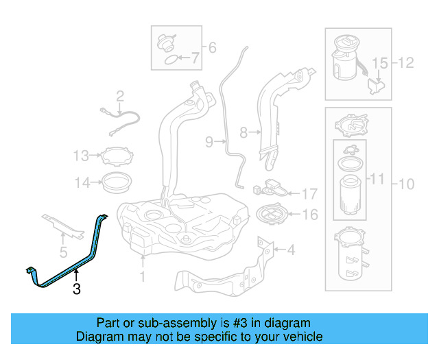 Tank Strap 1K0-201-656-C - View 11