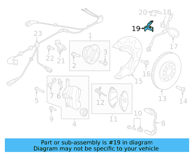 Brake Hose Holder 5Q0-611-841-A - View 34