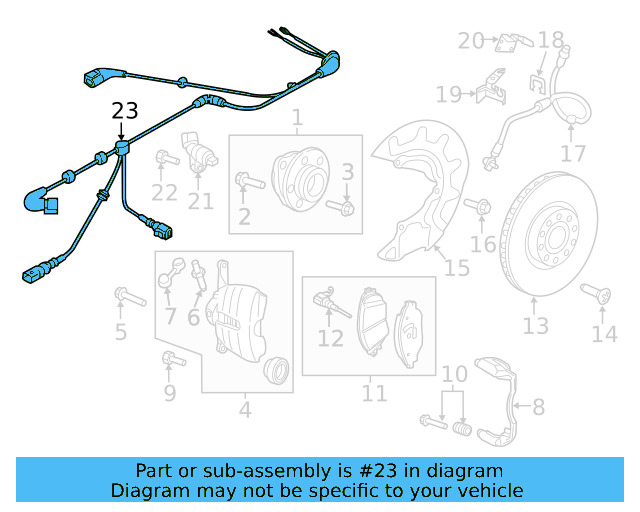 ABS Wheel Speed Sensor Wiring Harness 5G0-927-903-AH - View 7