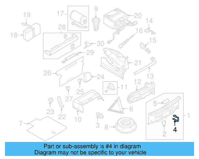 Rear Body Trim Strap 1T0-860-273-A - View 3