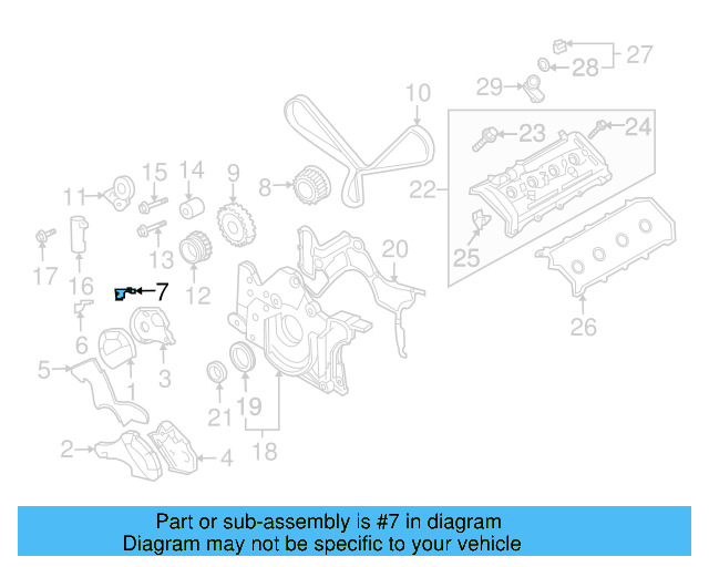 Timing Cover Retainer Clip 078-109-150-A - View 6