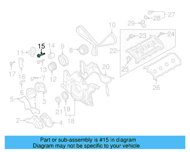 Idler Pulley Bolt N-107-058-01 - View 3