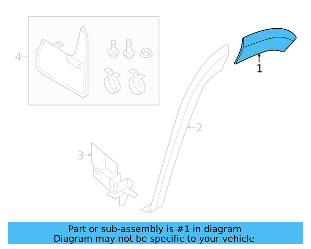 Wheel Opening Molding 2GJ-854-990-A-9B9 - View 2