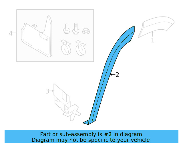 Wheel Opening Molding 2GJ-854-970-A-9B9 - View 4