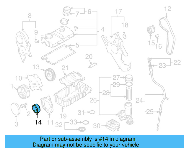 Crankshaft Gear 038-105-263-F - View 5