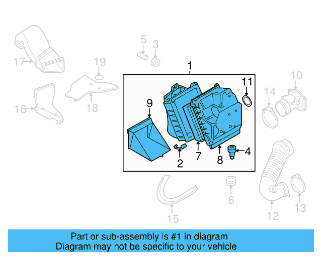 Air Cleaner Assembly 3B0-129-607-AG