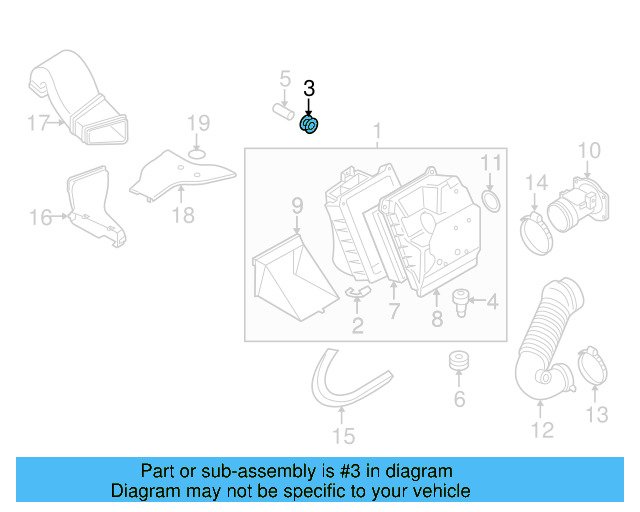 Air Cleaner Assembly Grommet 078-129-669-A - View 12
