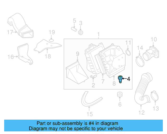 Air Cleaner Assembly Grommet 8K0-129-669 - View 20