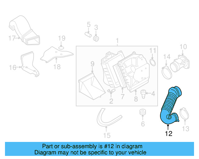 Intake Hose 3B0-129-615-M - View 6