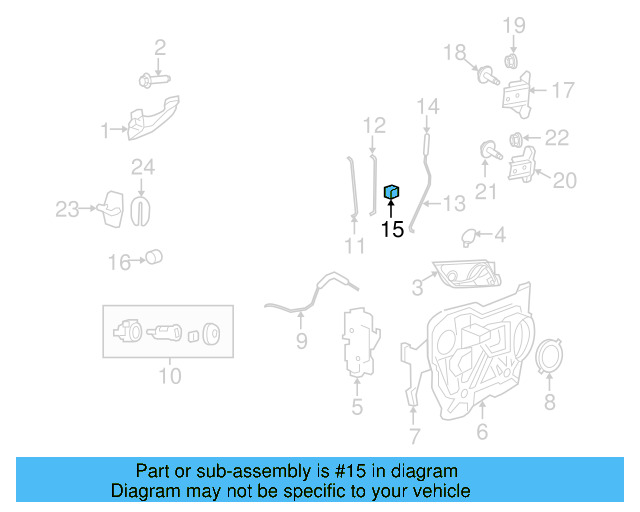 Lock Knob Grommet 7B0-837-861 - View 2