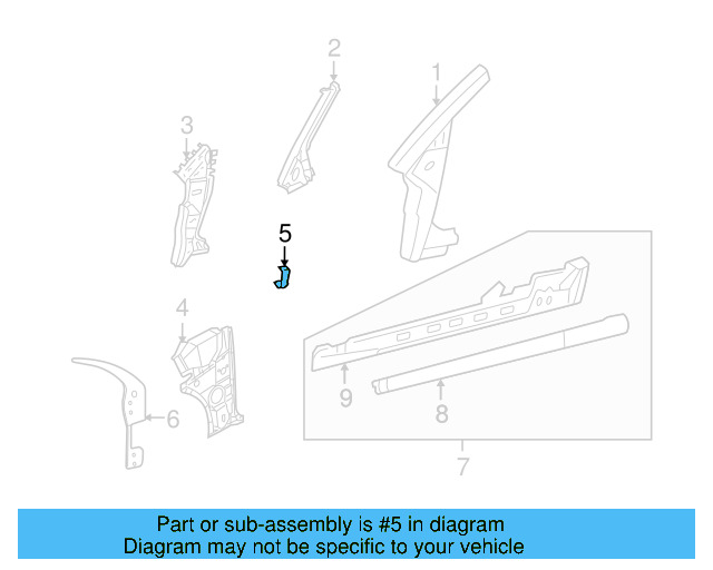 Hinge Reinforced 1C0-809-621-A - View 9