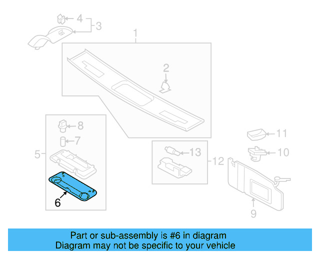 Map Lamp Lens 1Q0-947-125-82V - View 3