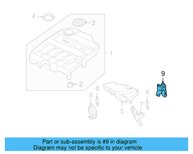 Rear Bracket 03L-103-369-B - View 4