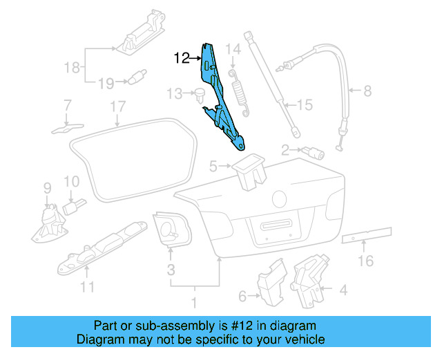 Deck Lid Hinge 3B5-827-301-B - View 20