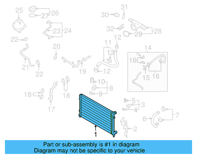 Radiator 1K0-121-251-EJ