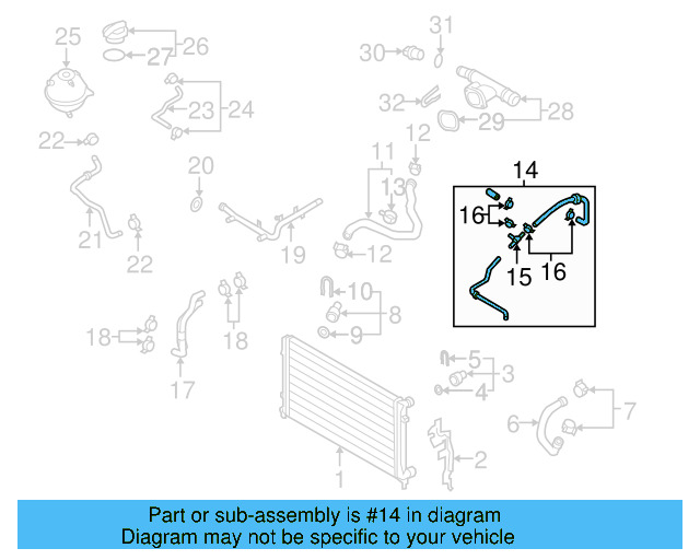Cooler Pipe 1J0-201-894-A - View 9