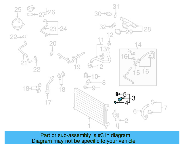 Upper Coupling 1K0-122-291-BA - View 7