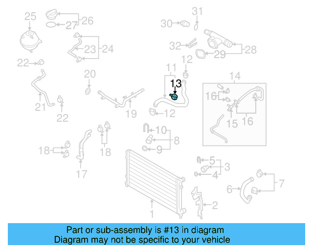 Lower Hose Holder 3C0-121-093 - View 7