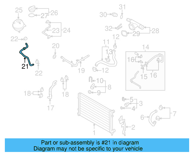 Reservoir Hose 3C0-122-109-E
