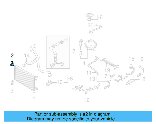 Radiator Upper Bracket 1J0-806-155-E - View 57