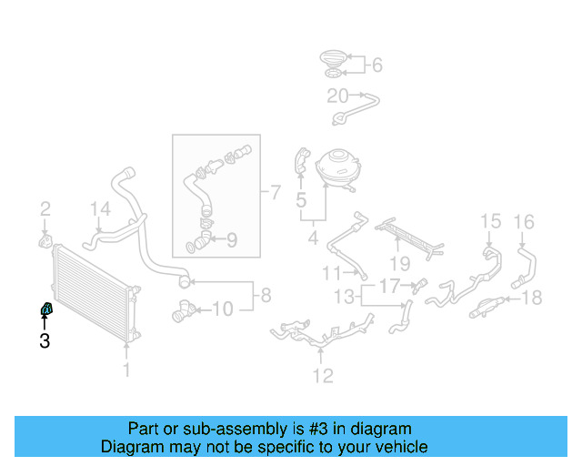 Radiator Lower Bracket 1J0-806-157-F - View 56