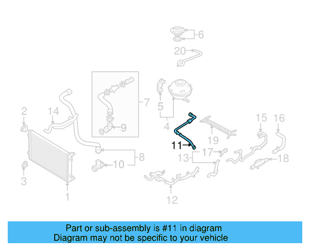 Overflow Hose 1J0-122-109-BG - View 8