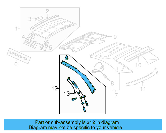Roof Trim 1Q0-871-261-D - View 4