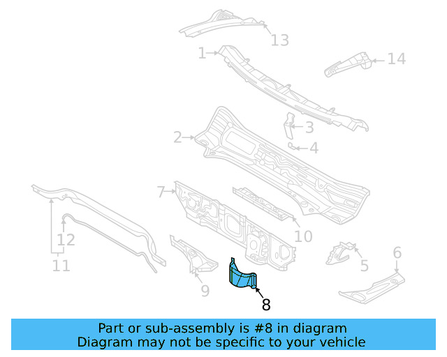 Dash Panel Reinforced Plate 5Q1-803-177 - View 22