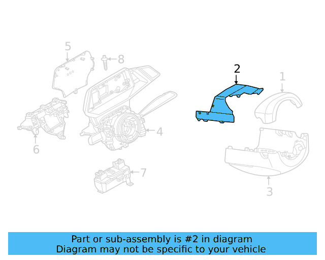 Upper Column Cover 10A-858-565-A-4PK - View 3