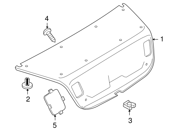 Trunk Lid Trim 1Q0-867-605-F-1BS