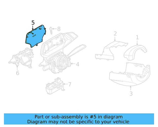 Multi Switch Rear Cover 1EK-953-579-9B9