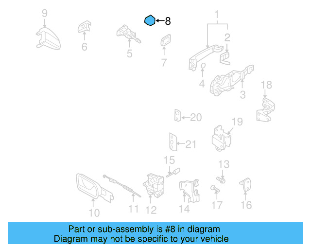 Handle, Outside Housing 1K4-839-167 - View 38