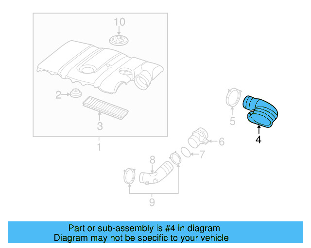 Intake Duct 1K0-129-618-AD - View 11