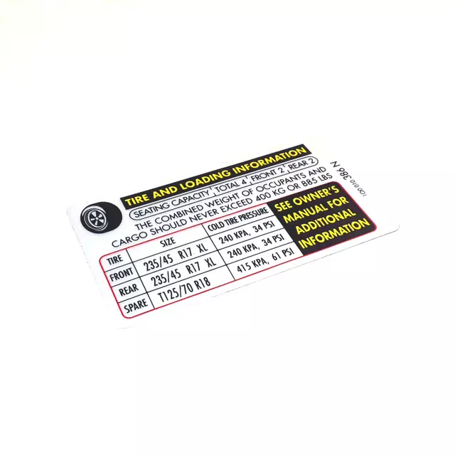 Tire Info Label 1Q0-010-386-N - View 3