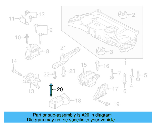 Motor Mount Mount Bolt N-105-524-04 - View 115