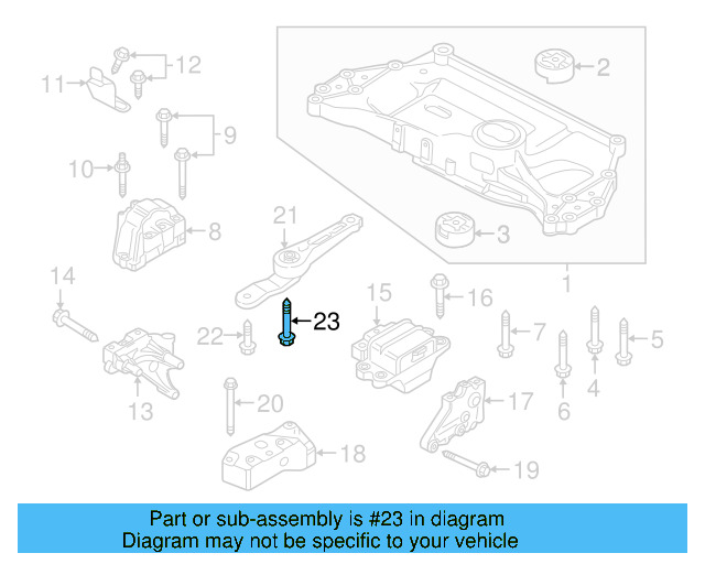 Trans Mount Bracket Mount Bolt N-107-090-01 - View 51