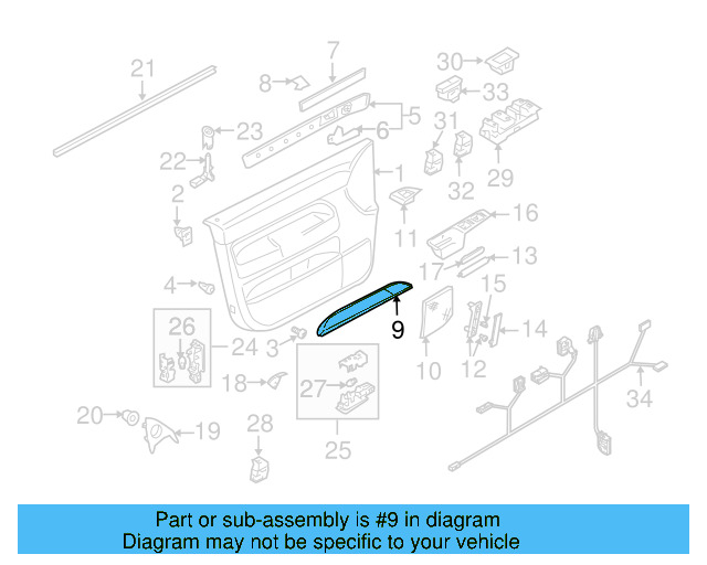 Door Panel Insert 7L6-868-133-5J6 - View 8