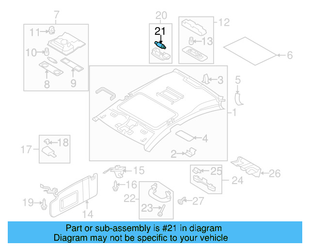 Visor Lamp 1K0-947-109-Y20 - View 43
