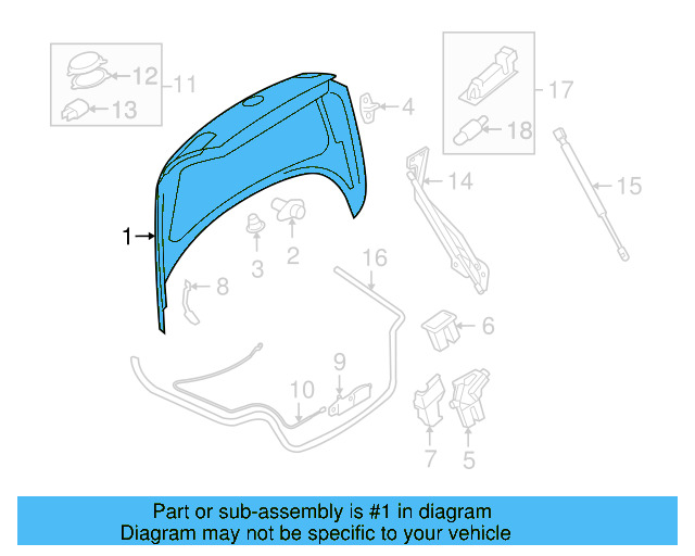 Trunk Lid (Unpainted) 1q0827025hgru - View 3