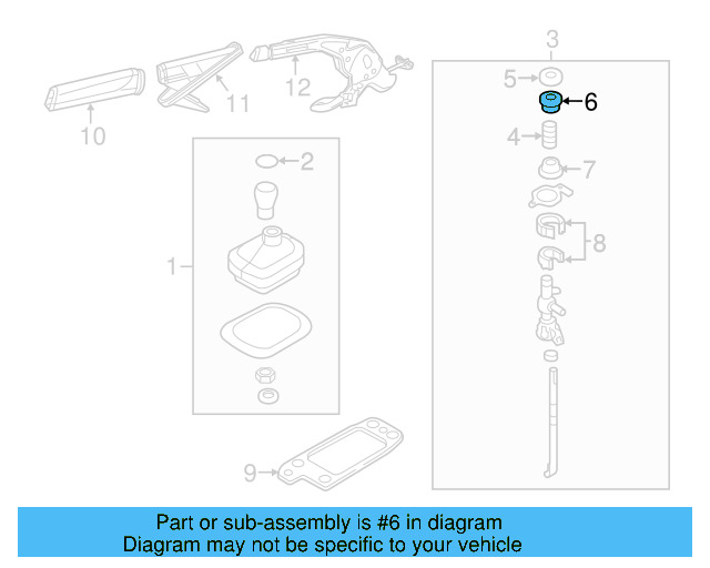 Lever Assembly Upper Bushing 1J0-711-217 - View 24