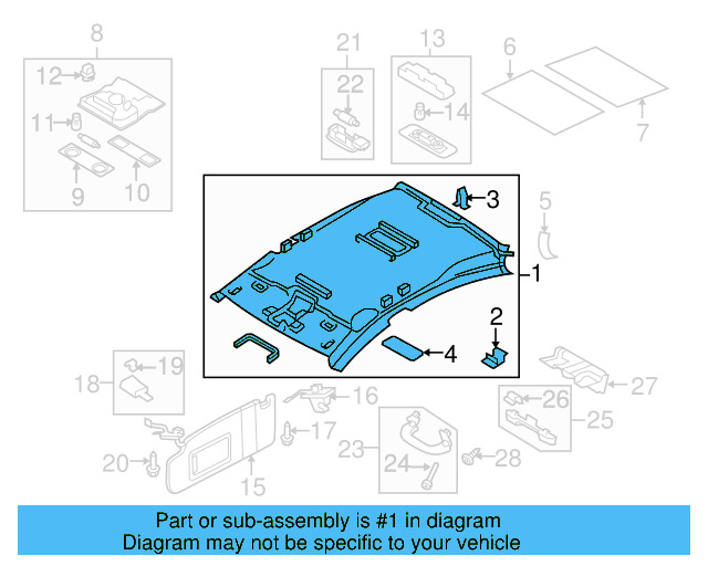Headliner 3C8-867-502-D-PB7 - View 6