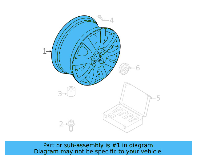 Wheel, Alloy 5G0-601-025-L-8Z8 - View 37