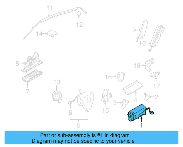 Passenger Air Bag 1K0-880-204-M - View 14
